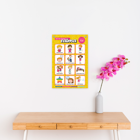 Pendón "Qué hacer para calmarse"