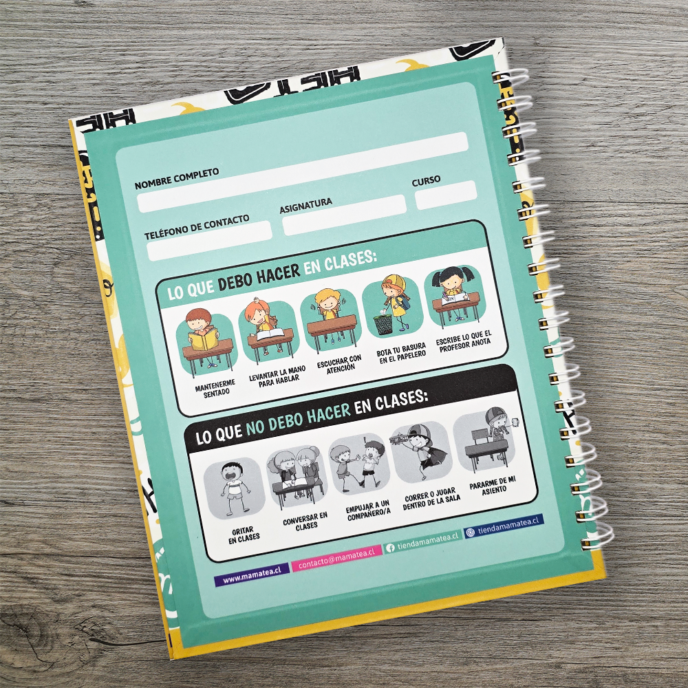 Cuaderno Universitario Bordes Gruesos Espiral Doble 100 Hojas
