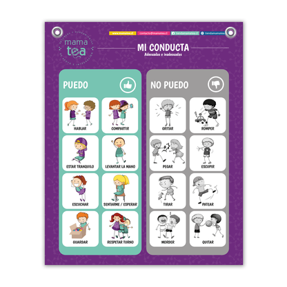 Pendón Mi conducta Adecuada / Inadecuada